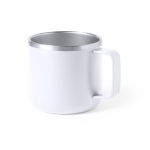 Taza de acero inoxidable con diseño bicolor 350ml Summer Camp color blanco primera vista