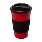 Vaso de plástico con aislamiento 350ml Takeaway agarre Americano color rojo