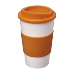 Vaso para llevar de plástico con tapa de rosca 350ml White Americano color naranja
