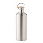 Botella termo de gran tamaño con asa plegable metálica 1,5L Clip color plateado