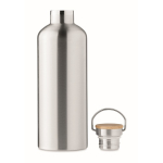 Botella termo de gran tamaño con asa plegable metálica 1,5L Clip color plateado tercera vista