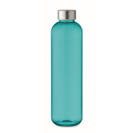 Botella de tritán grande transparente con tapón a rosca 1L Drink color azul transparente