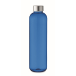 Botella de tritán grande transparente con tapón a rosca 1L Drink color azul real