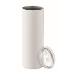 Vaso térmico de acero alargado para imprimir a todo color 590ml Sublim color blanco segunda vista