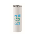 Vaso térmico de acero alargado para imprimir a todo color 590ml Sublim color blanco vista de impresión