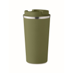 Vaso de acero con función térmica y antifugas 510ml color verde oscuro