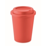 Vaso para llevar personalizado en PP con boquilla 300ml Simple color rojo