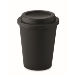 Vaso con doble pared hecho de plástico 300ml TakeAway Minimal color negro