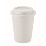 Vaso con doble pared hecho de plástico 300ml TakeAway Minimal color blanco