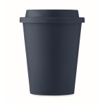 Vaso con doble pared hecho de plástico 300ml TakeAway Minimal color azul ultramarino cuarta vista