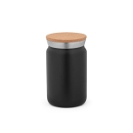 Vaso termo acero inoxidable con original tapa de corcho 350ml Design color negro
