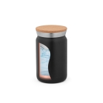 Vaso termo acero inoxidable con original tapa de corcho 350ml Design color negro cuarta vista