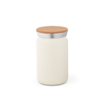 Vaso termo acero inoxidable con original tapa de corcho 350ml Design color beige