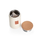 Vaso termo acero inoxidable con original tapa de corcho 350ml Design color beige tercera vista