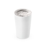 Vaso de viaje de acero para impresión a todo color 380ml Slide Sublim color blanco