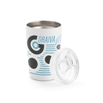 Vaso de viaje de acero para impresión a todo color 380ml Slide Sublim color blanco imagen con logo 4