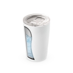 Vaso de viaje de acero para impresión a todo color 380ml Slide Sublim color blanco sexta vista