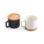 Taza de cerámica con tapa de bambú de 230ml Small Cover