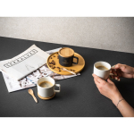 Taza de cerámica con tapa de bambú de 230ml Small Cover vista bodegón