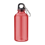 Bidón personalizado reciclado con mosquetón 400ml Cruiser RPET color rojo primera vista