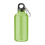 Bidón personalizado reciclado con mosquetón 400ml Cruiser RPET color verde claro primera vista