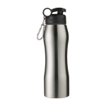 Bidón de acero con mosquetón y boquilla 700ml Inox Slender color plateado segunda vista