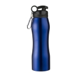 Bidón de acero con mosquetón y boquilla 700ml Inox Slender color azul real segunda vista