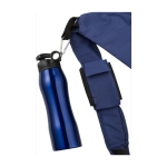 Bidón de acero con mosquetón y boquilla 700ml Inox Slender color azul real cuarta vista
