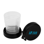 Vaso plegable para guardar pastillas de 220ml Pillcup Colors color negro vista de impresión