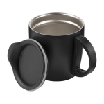 Taza termo personalizada con asa y base antideslizante 350ml Antislip color negro duodécima vista
