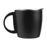 Taza termo personalizada con asa y base antideslizante 350ml Antislip color negro cuarta vista