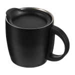 Taza termo personalizada con asa y base antideslizante 350ml Antislip color negro séptima vista