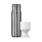 Botella deportiva metálica eco con vaso en la tapa 490ml Dopper Steel color plateado segunda vista