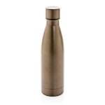 Elegante botella metálica de acero reciclado 500ml Lane Recycled color marrón quinta vista