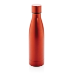 Elegante botella metálica de acero reciclado 500ml Lane Recycled color rojo quinta vista