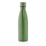 Elegante botella metálica de acero reciclado 500ml Lane Recycled color verde oscuro segunda vista