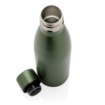 Elegante botella metálica de acero reciclado 500ml Lane Recycled color verde oscuro cuarta vista