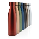 Elegante botella metálica de acero reciclado 500ml Lane Recycled color verde oscuro vista general