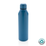 Botella promocional térmica de acero reciclado 500ml Nomad Recycled color azul