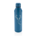 Botella promocional térmica de acero reciclado 500ml Nomad Recycled color azul