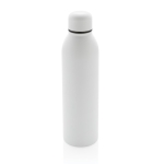 Botella promocional térmica de acero reciclado 500ml Nomad Recycled color blanco quinta vista