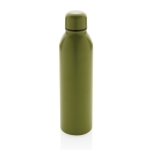 Botella promocional térmica de acero reciclado 500ml Nomad Recycled color verde militar quinta vista