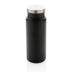 Botella de acero reciclado con tapón original 600ml Land Recycled color negro quinta vista