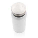 Botella de acero reciclado con tapón original 600ml Land Recycled color blanco tercera vista