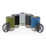 Vaso termo acero reciclado con tapa antigoteo 360ml Inspire Recycled color gris oscuro vista general