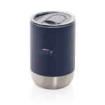 Vaso termo acero reciclado con tapa antigoteo 360ml Inspire Recycled color azul marino vista de impresión
