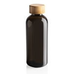 Botella de plástico reciclado y tapón bambú 660ml Evolution Recycled color negro quinta vista