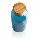 Botella de plástico reciclado y tapón bambú 660ml Evolution Recycled color azul tercera vista