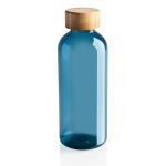Botella de plástico reciclado y tapón bambú 660ml Evolution Recycled color azul quinta vista
