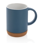 Taza de cerámica con base de corcho y color mate de 280ml Cork Base color azul